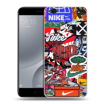 Пластиковый чехол на Xiaomi Mi5C с принтом Найк Nike яркий