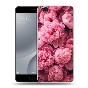 Пластиковый чехол на Xiaomi Mi5C с принтом цветы пионы