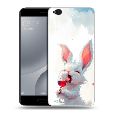 Пластиковый чехол на Xiaomi Mi5C с принтом кролик зайчик