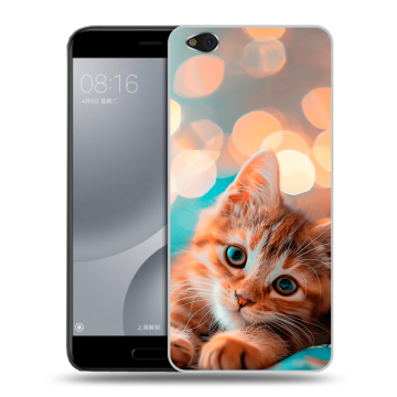 Пластиковый чехол на Xiaomi Mi5C с принтом котик Пластиковый чехол на Xiaomi Mi5C с принтом котик