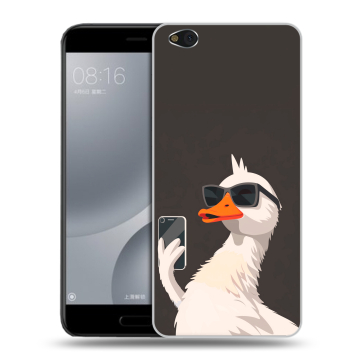 Пластиковый чехол на Xiaomi Mi5C с принтом утка в очках