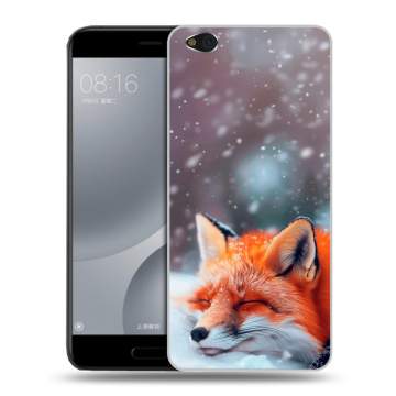 Пластиковый чехол на Xiaomi Mi5C с принтом лиса Пластиковый чехол на Xiaomi Mi5C с принтом лиса