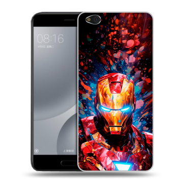 Пластиковый чехол на Xiaomi Mi5C с принтом Железный человек Ironman
