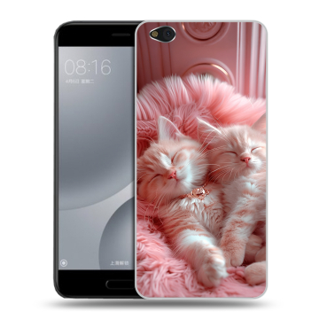 Пластиковый чехол на Xiaomi Mi5C с принтом котята котики
