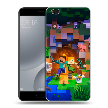 Пластиковый чехол на Xiaomi Mi5C с принтом Майнкрафт Minecraft