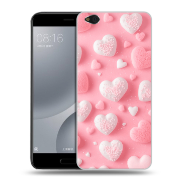 Пластиковый чехол на Xiaomi Mi5C с принтом Сердечки Пластиковый чехол на Xiaomi Mi5C с принтом Сердечки