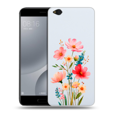 Пластиковый чехол на Xiaomi Mi5C с принтом Цветы
