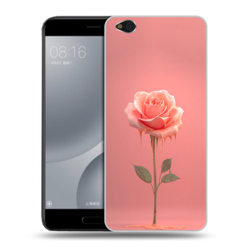 Пластиковый чехол на Xiaomi Mi5C с принтом Розовая роза