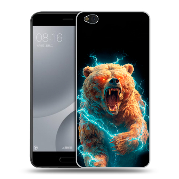 Пластиковый чехол на Xiaomi Mi5C с принтом Медведь