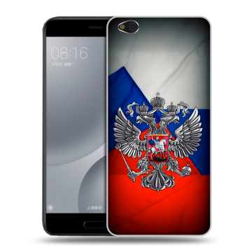 Пластиковый чехол на Xiaomi Mi5C с принтом Флаг России Пластиковый чехол на Xiaomi Mi5C с принтом Флаг России