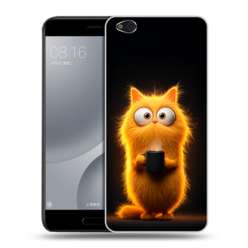 Пластиковый чехол на Xiaomi Mi5C с принтом Смешной кот