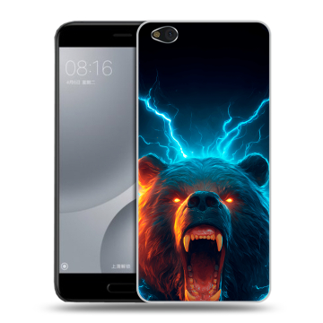 Пластиковый чехол на Xiaomi Mi5C с принтом Медведь