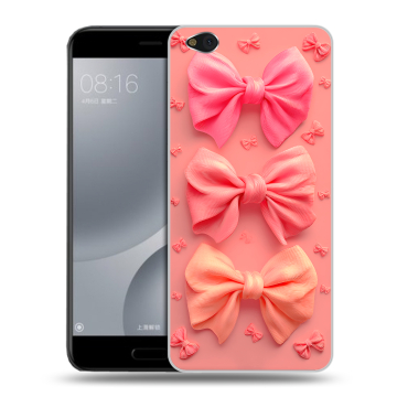 Пластиковый чехол на Xiaomi Mi5C с принтом Розовые бантики Пластиковый чехол на Xiaomi Mi5C с принтом Розовые бантики