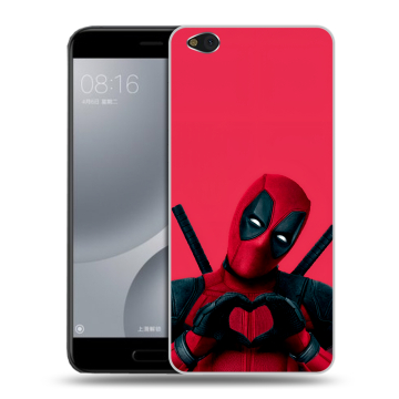 Пластиковый чехол на Xiaomi Mi5C с принтом Дедпул Deadpool Пластиковый чехол на Xiaomi Mi5C с принтом Дедпул Deadpool