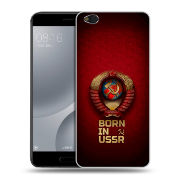 Пластиковый чехол на Xiaomi Mi5C с принтом Флаг Герб СССР