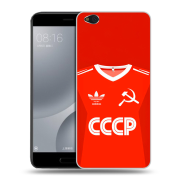 Пластиковый чехол на Xiaomi Mi5C с принтом Флаг Герб СССР
