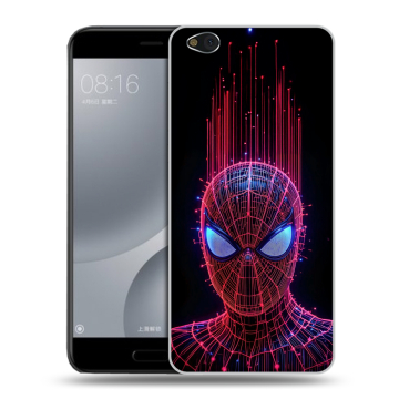 Пластиковый чехол на Xiaomi Mi5C с принтом Spiderman Человек паук