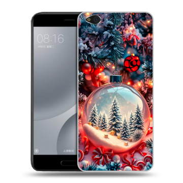 Пластиковый чехол на Xiaomi Mi5C с принтом Новый год
