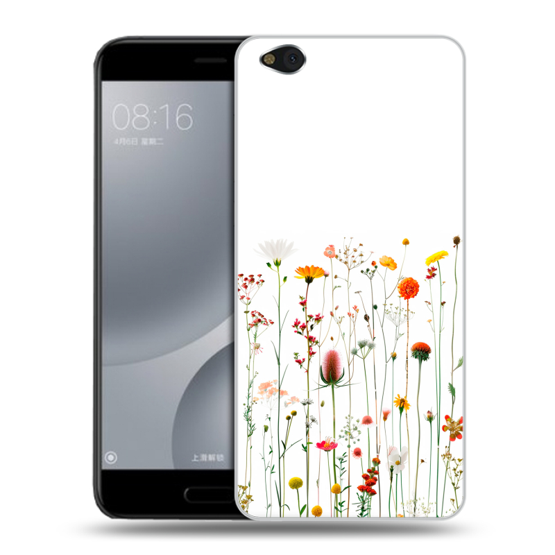 Пластиковый чехол на Xiaomi Mi5C с принтом цветы Пластиковый чехол на Xiaomi Mi5C с принтом цветы