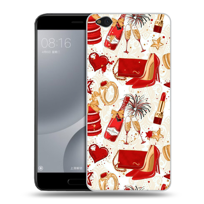 Пластиковый чехол на Xiaomi Mi5C с принтом Новый год Пластиковый чехол на Xiaomi Mi5C с принтом Новый год