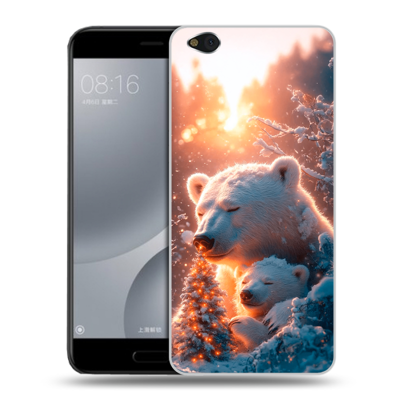 Пластиковый чехол на Xiaomi Mi5C с принтом Новый год Пластиковый чехол на Xiaomi Mi5C с принтом Новый год