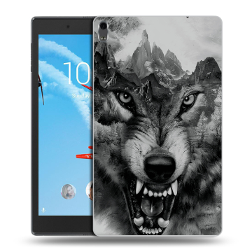 Силиконовый чехол на планшета Lenovo Tab 4 8 Plus с принтом Волк Силиконовый чехол на планшета Lenovo Tab 4 8 Plus с принтом Волк
