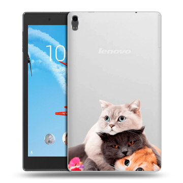 Силиконовый чехол на планшета Lenovo Tab 4 8 Plus с принтом Кошки Силиконовый чехол на планшета Lenovo Tab 4 8 Plus с принтом Кошки
