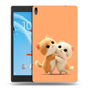 Силиконовый чехол на планшета Lenovo Tab 4 8 Plus с принтом Милые котики Силиконовый чехол на планшета Lenovo Tab 4 8 Plus с принтом Милые котики