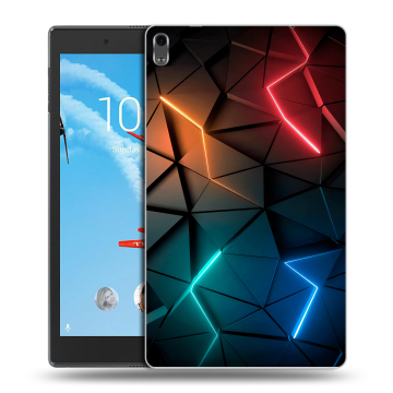 Силиконовый чехол на планшета Lenovo Tab 4 8 Plus с принтом Абстракция неон Силиконовый чехол на планшета Lenovo Tab 4 8 Plus с принтом Абстракция неон