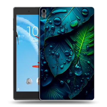 Силиконовый чехол на планшета Lenovo Tab 4 8 Plus с принтом Листья Силиконовый чехол на планшета Lenovo Tab 4 8 Plus с принтом Листья