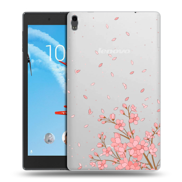 Силиконовый чехол на Lenovo Tab 4 8 Plus с принтом Ветка сакуры Силиконовый чехол на Lenovo Tab 4 8 Plus с принтом Ветка сакуры
