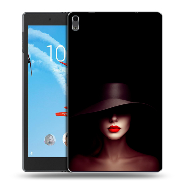 Силиконовый чехол на Lenovo Tab 4 8 Plus с принтом Девушка в шляпе Силиконовый чехол на Lenovo Tab 4 8 Plus с принтом Девушка в шляпе