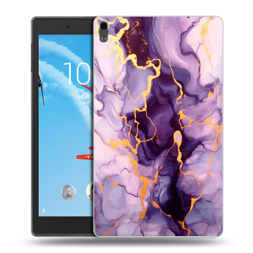 Силиконовый чехол на Lenovo Tab 4 8 Plus с принтом Мрамор