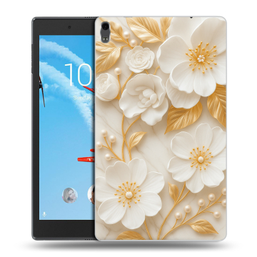 Силиконовый чехол на Lenovo Tab 4 8 Plus с принтом Цветы