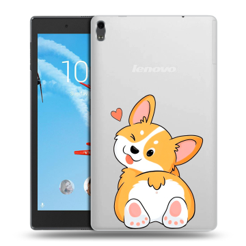 Силиконовый чехол на Lenovo Tab 4 8 Plus с принтом Корги Силиконовый чехол на Lenovo Tab 4 8 Plus с принтом Корги