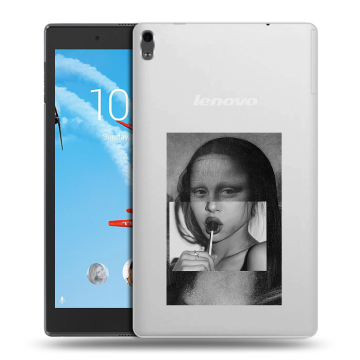 Силиконовый чехол на Lenovo Tab 4 8 Plus с принтом Мона Лиза Силиконовый чехол на Lenovo Tab 4 8 Plus с принтом Мона Лиза