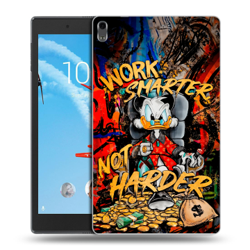 Силиконовый чехол на Lenovo Tab 4 8 Plus с принтом Дональд Дак Деньги