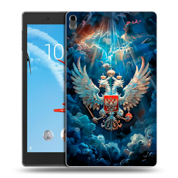 Силиконовый чехол на Lenovo Tab 4 8 Plus с принтом Герб флаг России Силиконовый чехол на Lenovo Tab 4 8 Plus с принтом Герб флаг России