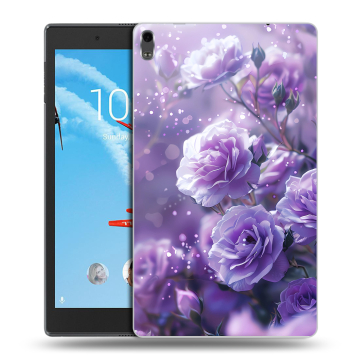 Силиконовый чехол на Lenovo Tab 4 8 Plus с принтом Розы цветы