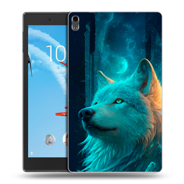 Силиконовый чехол на Lenovo Tab 4 8 Plus с принтом бабочки саккура Силиконовый чехол на Lenovo Tab 4 8 Plus с принтом бабочки саккура