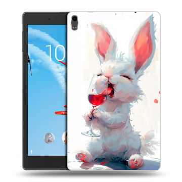 Силиконовый чехол на Lenovo Tab 4 8 Plus с принтом кролик зайчик Силиконовый чехол на Lenovo Tab 4 8 Plus с принтом кролик зайчик