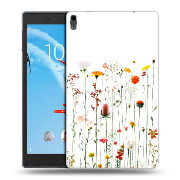 Силиконовый чехол на планшета Lenovo Tab 4 8 Plus с принтом цветы