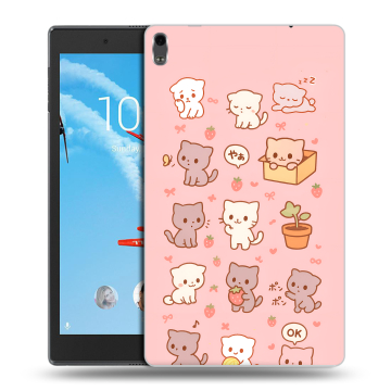Силиконовый чехол на планшета Lenovo Tab 4 8 Plus с принтом Hello Kitty Хелоу Кити