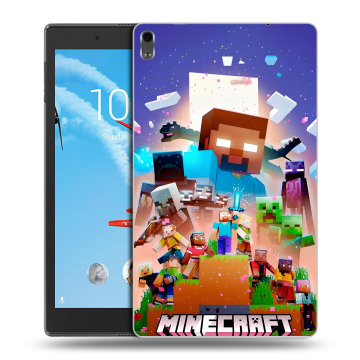 Силиконовый чехол на планшета Lenovo Tab 4 8 Plus с принтом Майнкрафт Minecraft