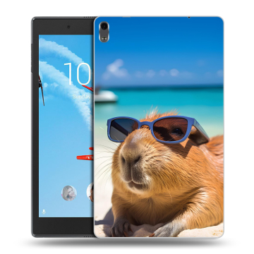 Силиконовый чехол на планшета Lenovo Tab 4 8 Plus с принтом Капибара