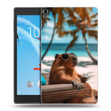 Силиконовый чехол на планшета Lenovo Tab 4 8 Plus с принтом Капибара
