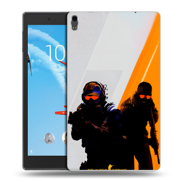 Силиконовый чехол на планшета Lenovo Tab 4 8 Plus с принтом Контер страйк Counter strike
