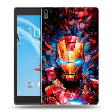Силиконовый чехол на планшета Lenovo Tab 4 8 Plus с принтом Железный человек Ironman