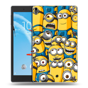Силиконовый чехол на планшета Lenovo Tab 4 8 Plus с принтом Миньоны