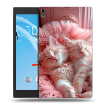 Силиконовый чехол на планшета Lenovo Tab 4 8 Plus с принтом котята котики